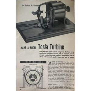 Make a TESLA MODEL 1961 HowTo Build Lost Engine Air & Steam TURBINE PLANS